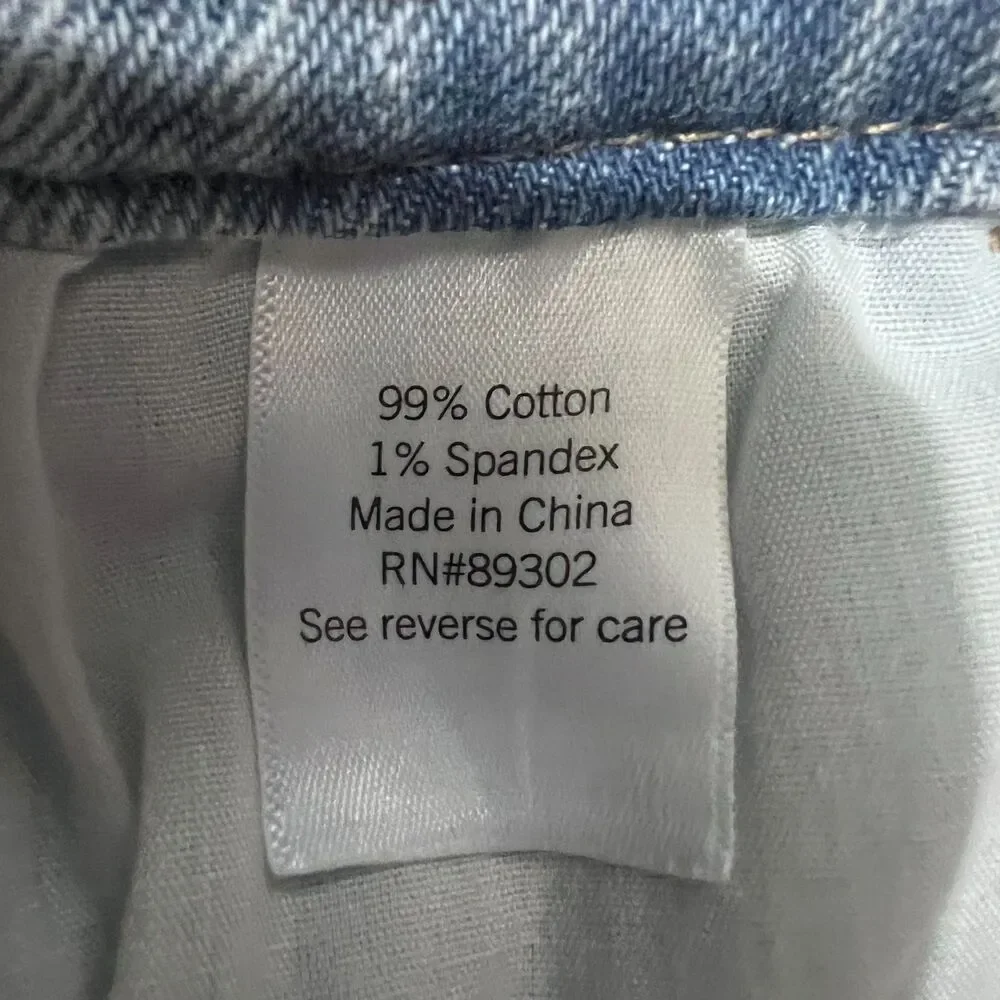 SO High Rise Utility Denim Jean Shorts XS Raw Hem Casual Stretchy Pockets - Picture 4 of 4